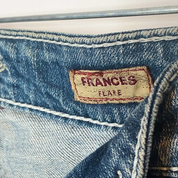 Silver Jeans, distressed jeans, flare bottom jeans, medium wash distressed jeans - Picture 8 of 12